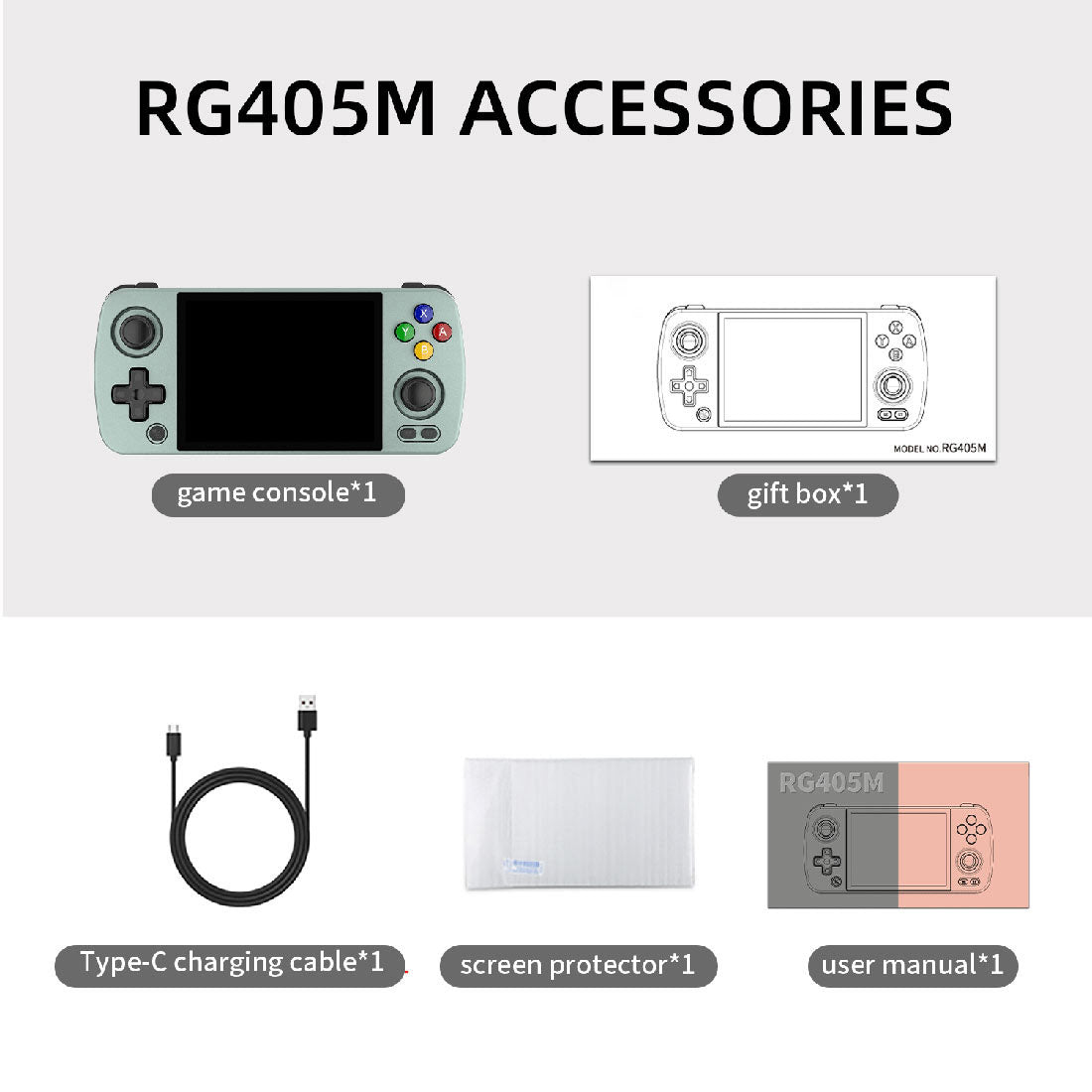 Anbernic RG405M Handheld Game Console CNC Aluminum Alloy Android 12 IPS Hall Joystick HDMI Retro Emulator 4500mAh 4GB RAM Wi-Fi Bluetooth for Everyday Use