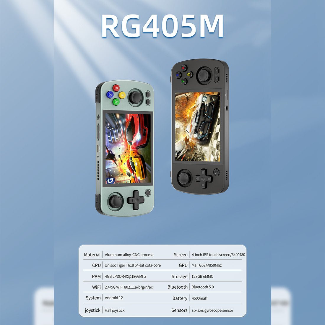 Anbernic RG405M Handheld Game Console CNC Aluminum Alloy Android 12 IPS Hall Joystick HDMI Retro Emulator 4500mAh 4GB RAM Wi-Fi Bluetooth for Everyday Use