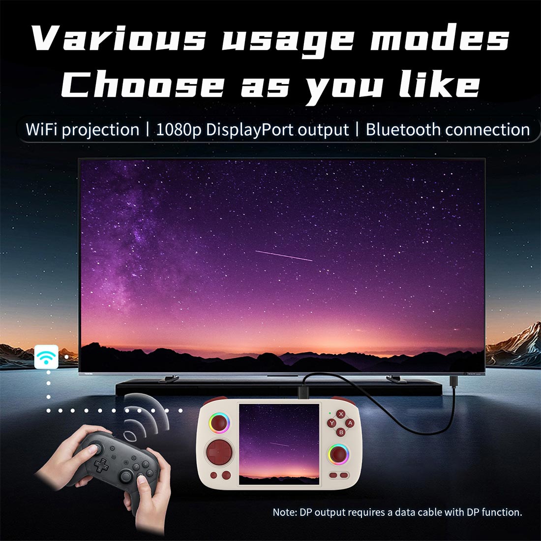 Anbernic RG Cube Retro Handheld Game Console Android 13 Square 3.95" IPS 720×720 Hall Effect Joysticks RGB DP Output 8GB RAM 128GB 5200mAh Battery Drift-Free - product image 17