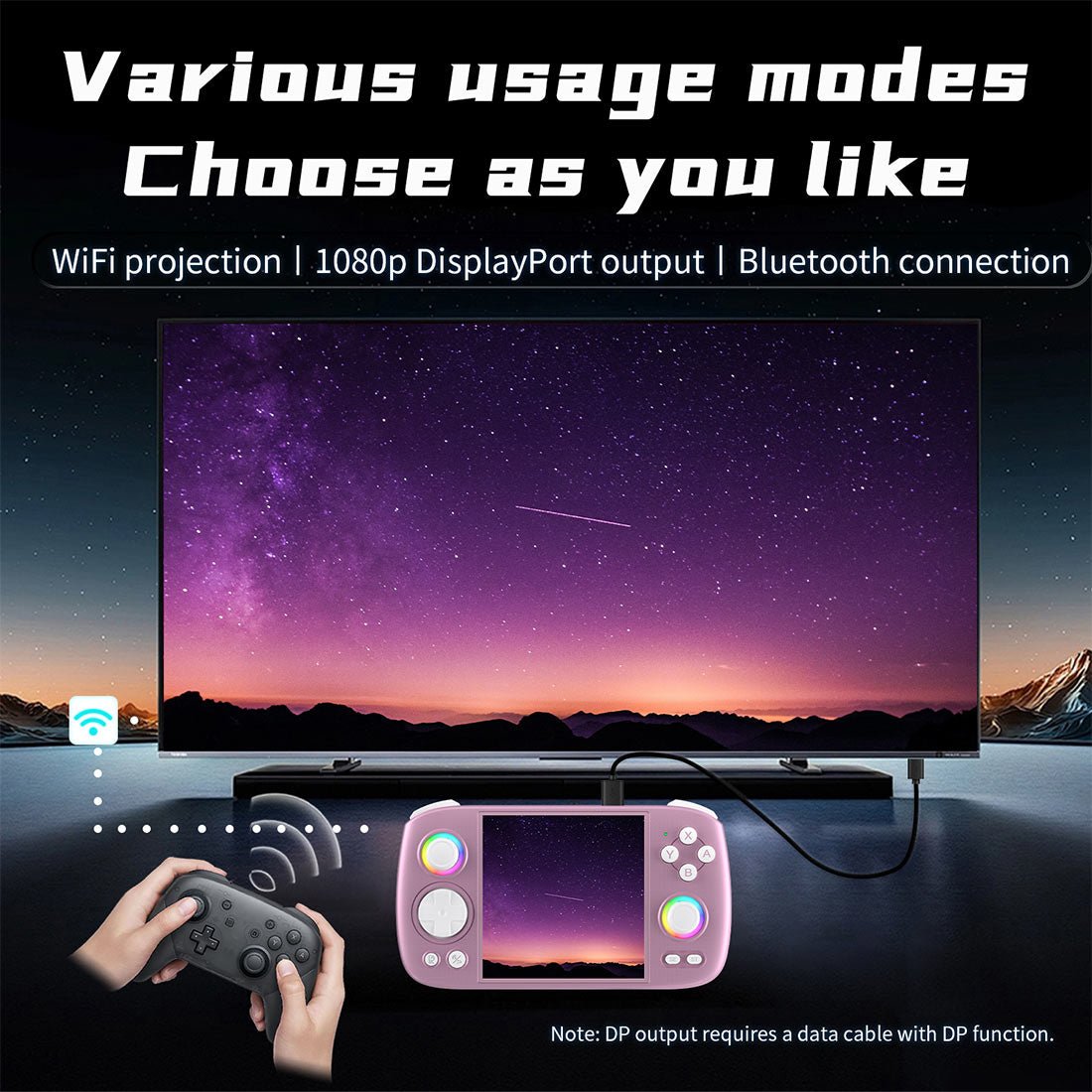 Anbernic RG Cube Retro Handheld Game Console Android 13 Square 3.95" IPS 720×720 Hall Effect Joysticks RGB DP Output 8GB RAM 128GB 5200mAh Battery Drift-Free - product image 8