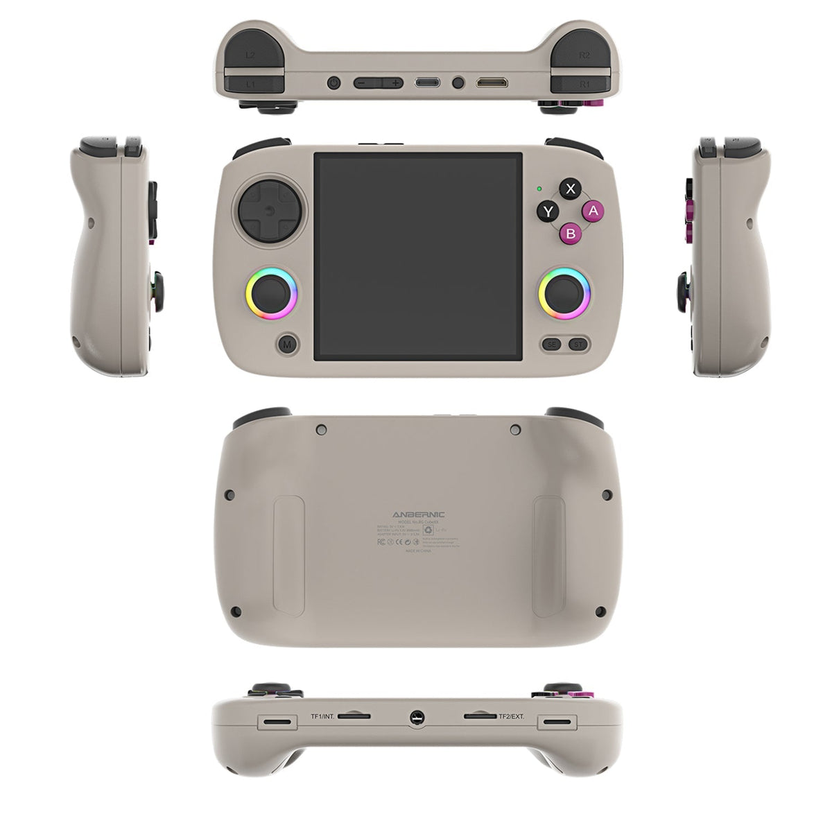 Unique Square 3.95" IPS 720x720 RGB Linux 30 Emulators 3800mAh Carry-along Gaming | Anbernic RG CubeXX Retro Handheld Game Console