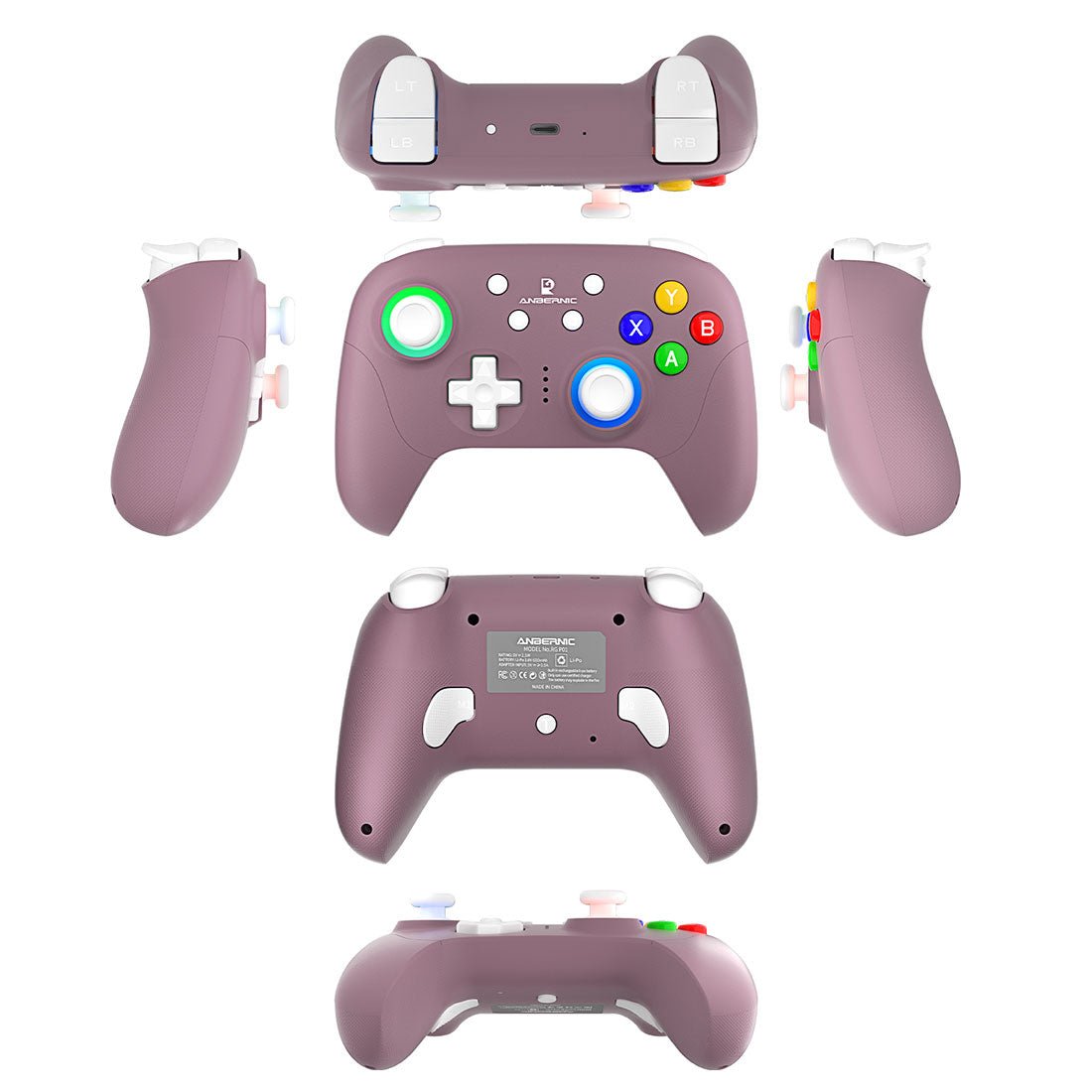 Anbernic RG P01 Bluetooth Game Controller | Hall Effect Joystick Trigger RGB Gyroscope 1000Hz Multi-Platform Wireless Gamepad 600mAh 3 Colors