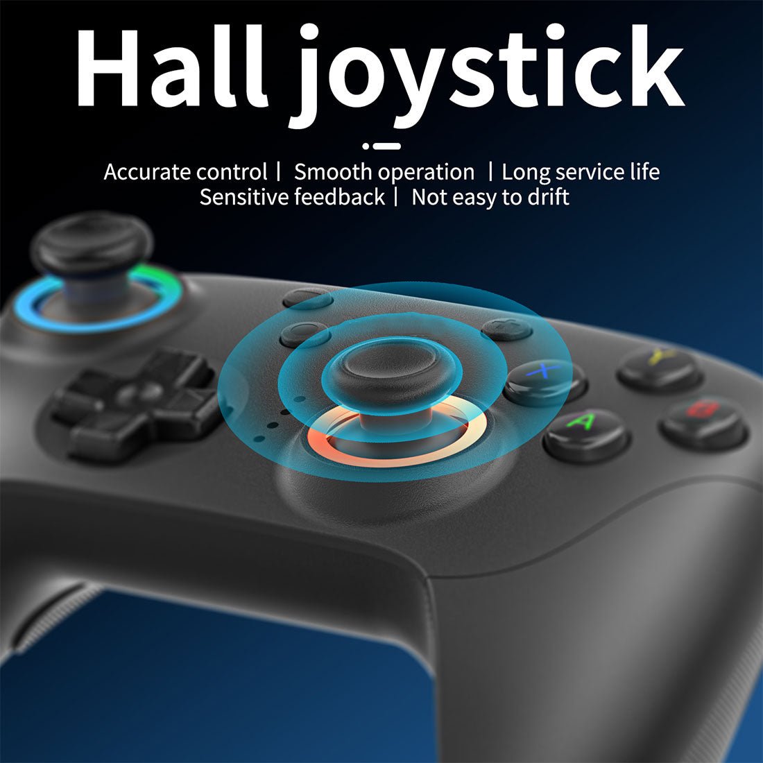 Anbernic RG P01 Bluetooth Game Controller | Hall Effect Joystick Trigger RGB Gyroscope 1000Hz Multi-Platform Wireless Gamepad 600mAh 3 Colors