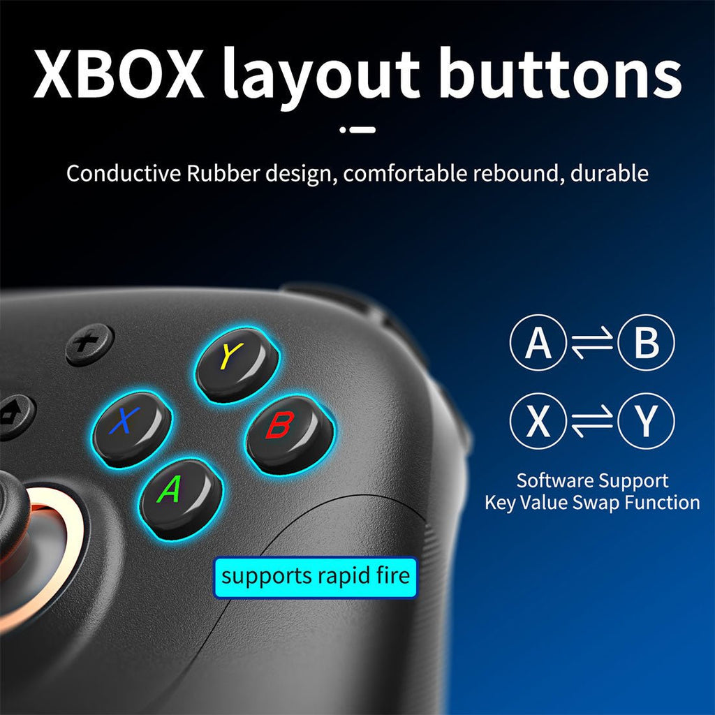 Anbernic RG P01 Bluetooth Game Controller | Hall Effect Joystick Trigger RGB Gyroscope 1000Hz Multi-Platform Wireless Gamepad 600mAh 3 Colors - product image 6