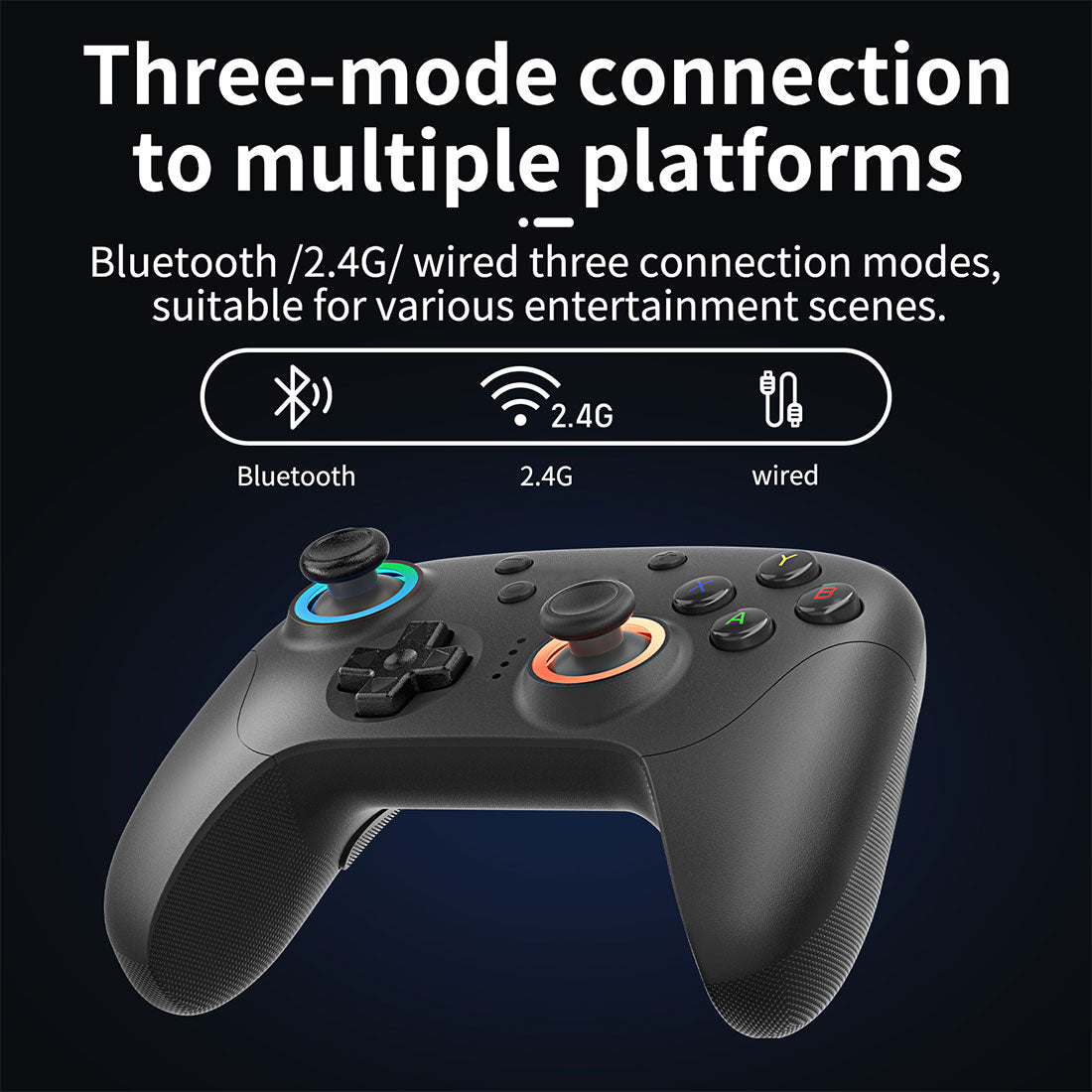 Anbernic RG P01 Bluetooth Game Controller | Hall Effect Joystick Trigger RGB Gyroscope 1000Hz Multi-Platform Wireless Gamepad 600mAh 3 Colors - product image 10