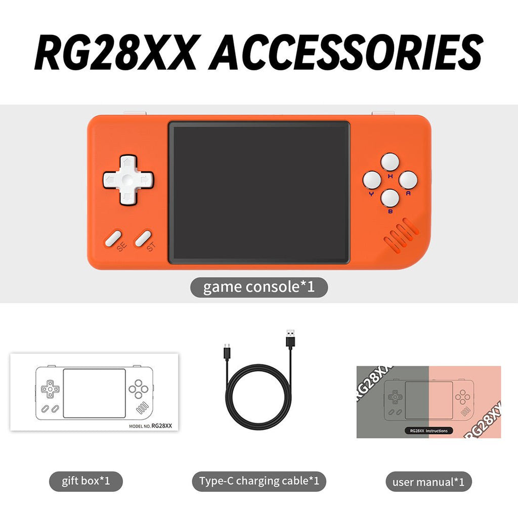 Space-saving Pocket Linux 2.8" IPS HDMI 30 Emulators 3100mAh 122g 4 Colors Portable Gaming – Anbernic RG28XX Retro Handheld Game Console