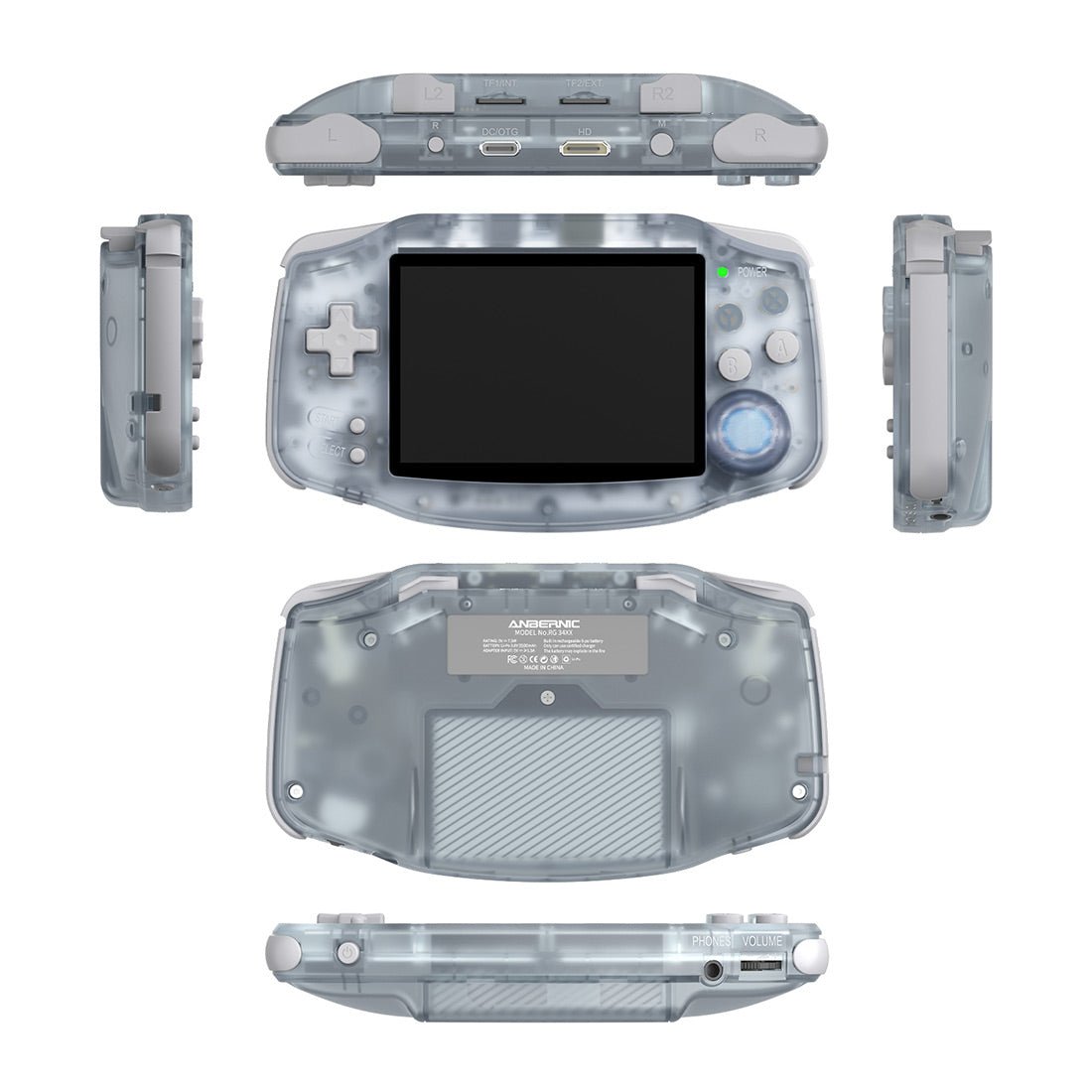 Anbernic RG34XX Retro Handheld Game Console | GBA Style Linux 3.4" IPS 720x480 Mini HDMI 30 Emulators 3500mAh 5 Colors Portable Gaming