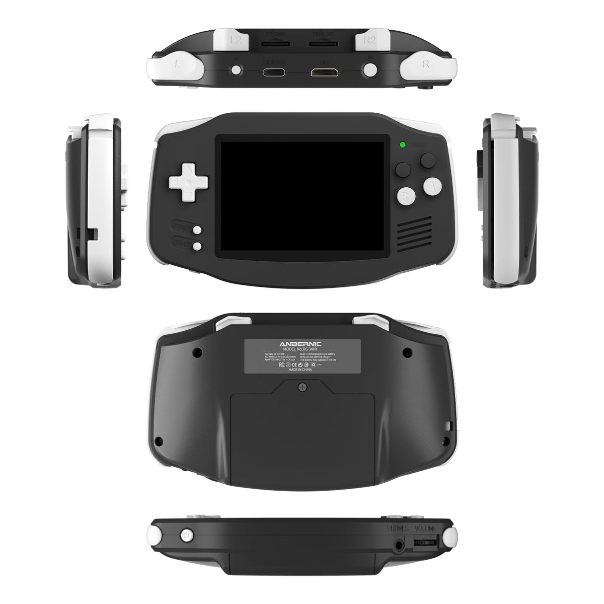 Anbernic RG34XX Retro Handheld Game Console | GBA Style Linux 3.4" IPS 720x480 Mini HDMI 30 Emulators 3500mAh 5 Colors Portable Gaming