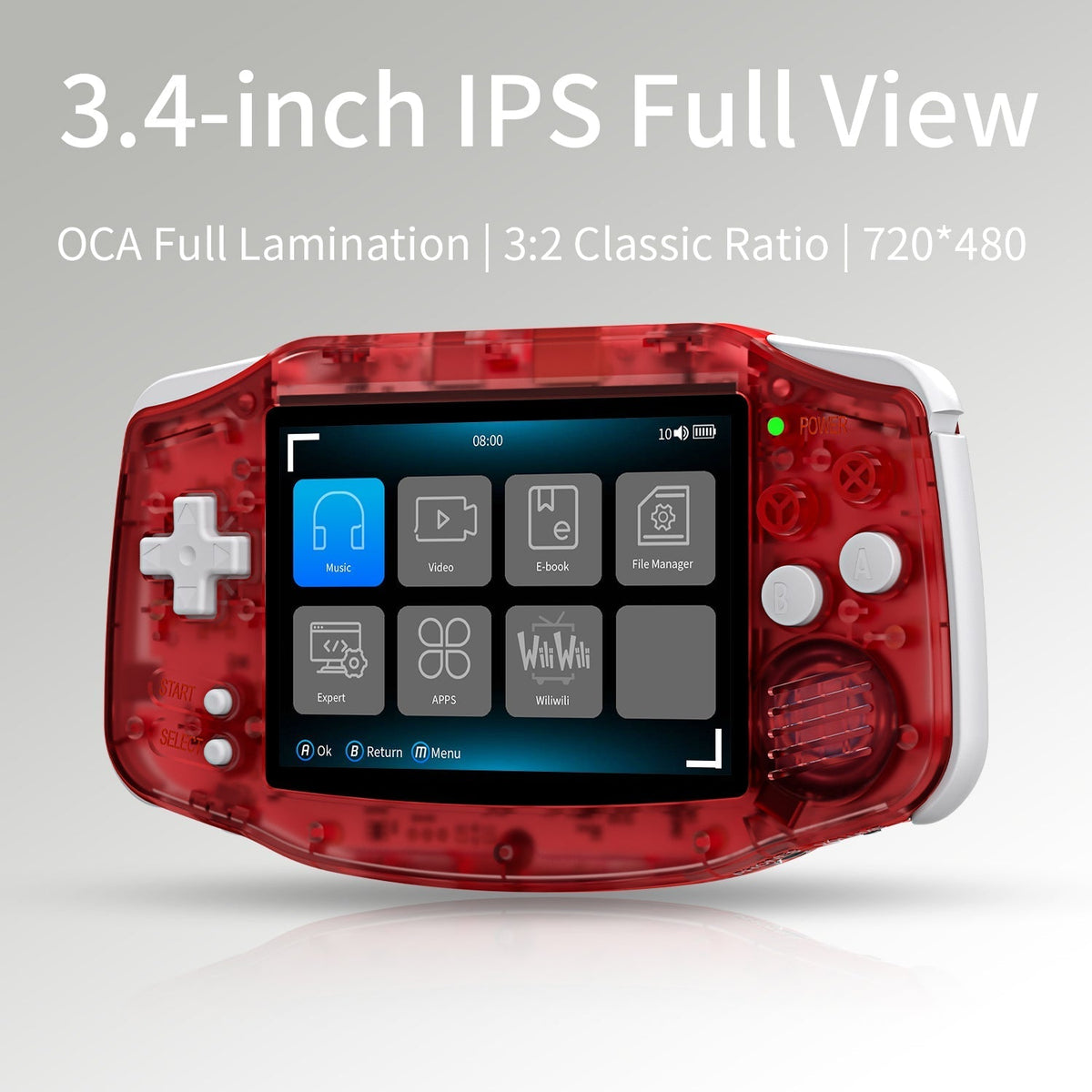 Anbernic RG34XX Retro Handheld Game Console | GBA Style Linux 3.4" IPS 720x480 Mini HDMI 30 Emulators 3500mAh 5 Colors Portable Gaming - product image 12
