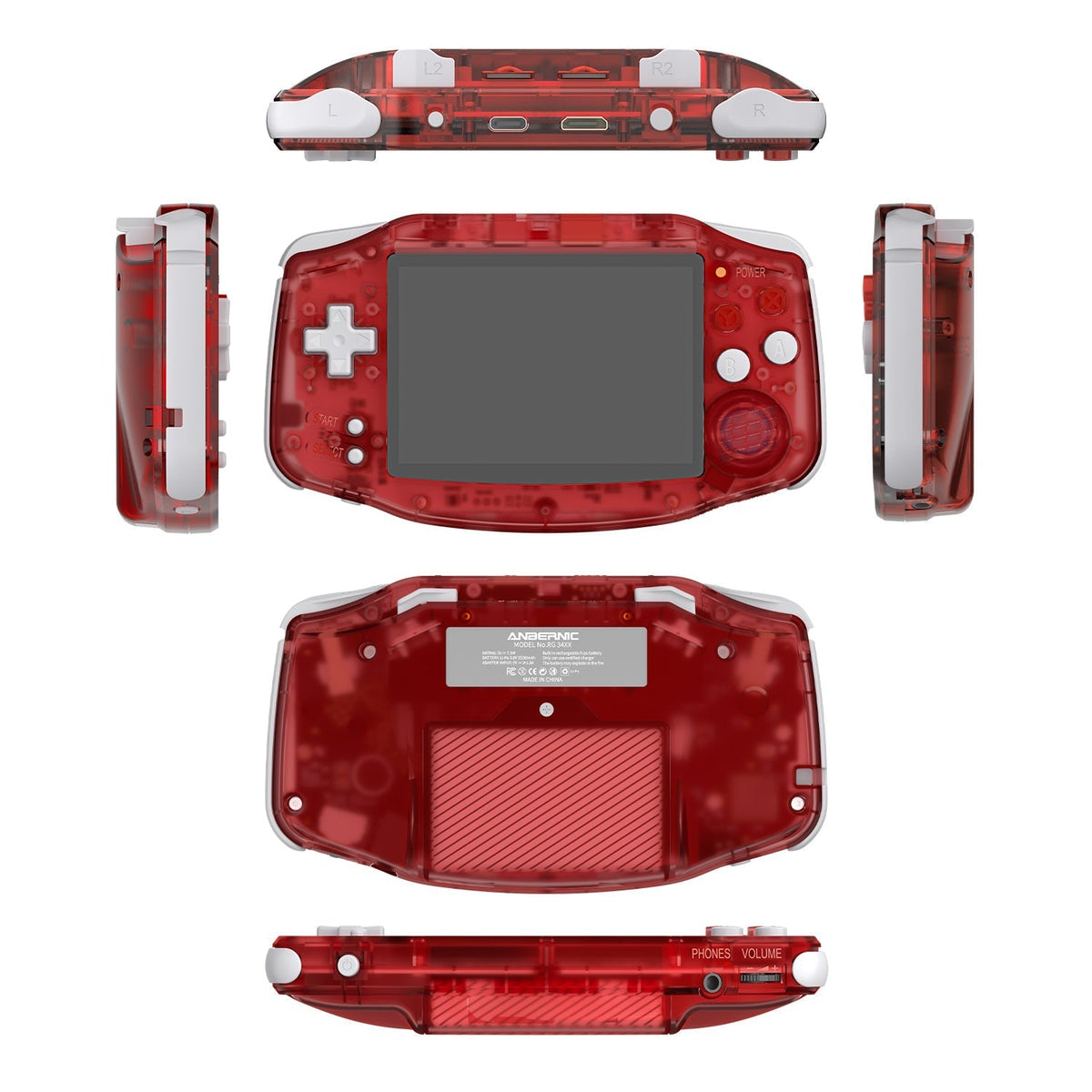 Anbernic RG34XX Retro Handheld Game Console | GBA Style Linux 3.4" IPS 720x480 Mini HDMI 30 Emulators 3500mAh 5 Colors Portable Gaming