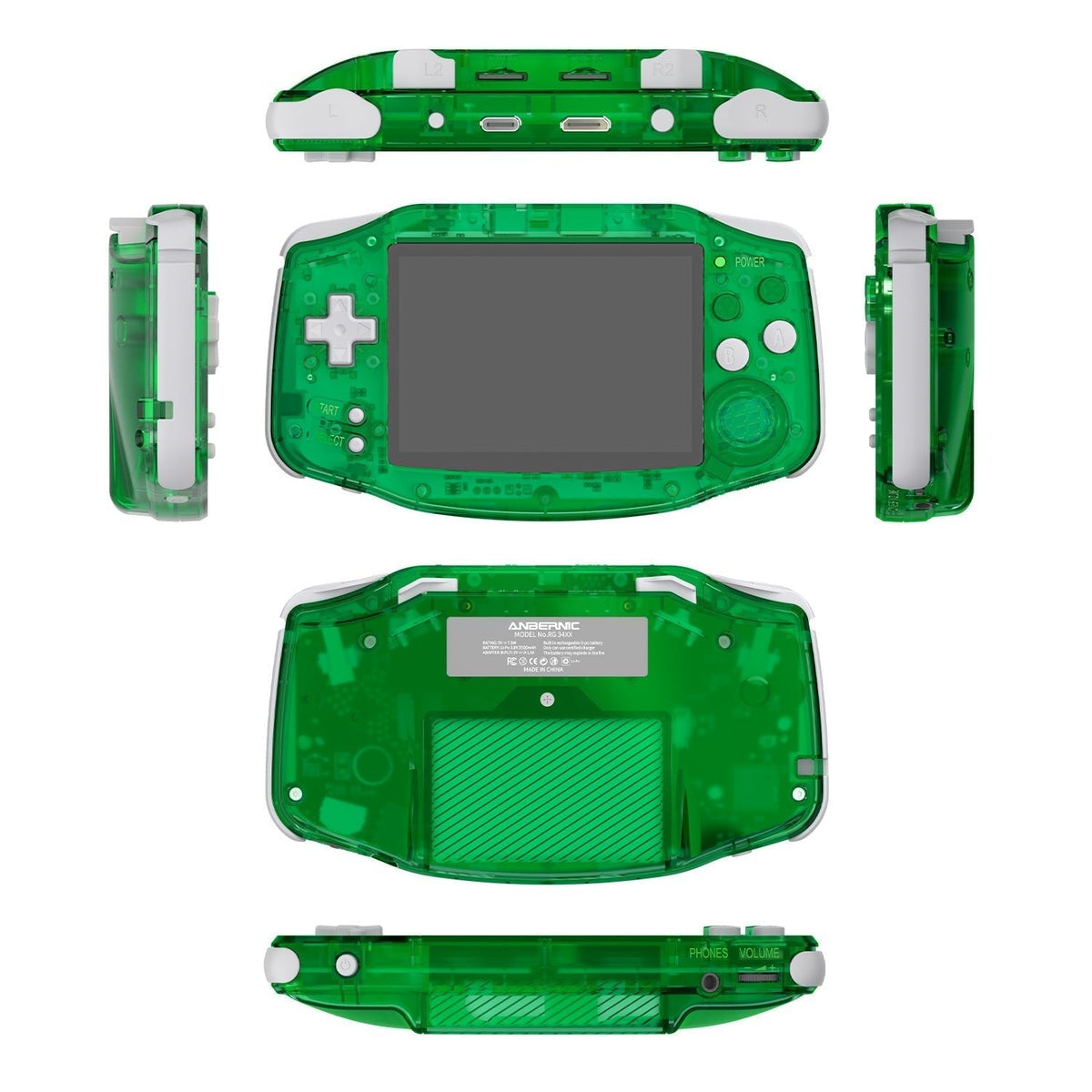 Anbernic RG34XX Retro Handheld Game Console | GBA Style Linux 3.4" IPS 720x480 Mini HDMI 30 Emulators 3500mAh 5 Colors Portable Gaming