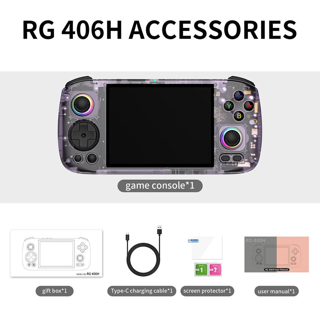 Anbernic RG406H Handheld Game Console Android 13 Horizontal IPS RGB USB-C 1080p Retro Emulator 5000mAh 8GB RAM Wi-Fi Bluetooth for Everyday Use