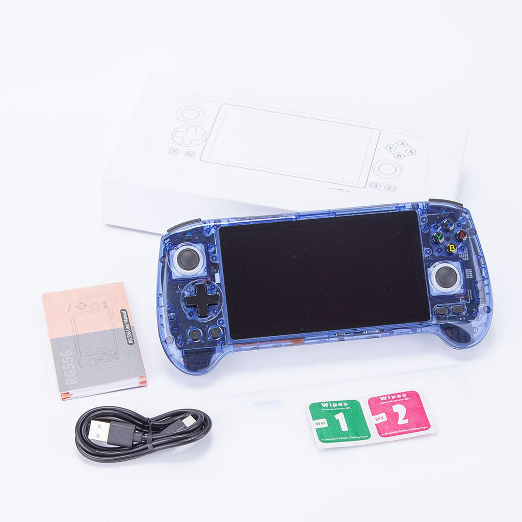 Anbernic RG556 Android 13 AMOLED Retro Handheld Game Console 5.48-Inch 1080p Hall Joystick Active Cooling HDMI 8GB RAM 30+ Emulators PS2 GameCube Upgraded Gaming Gift