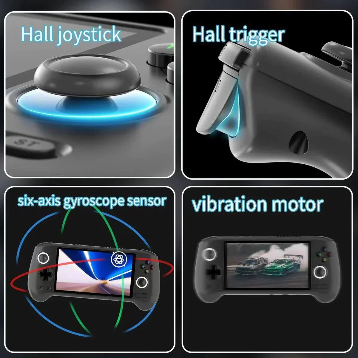 Anbernic RG556 Android 13 AMOLED Retro Handheld Game Console 5.48-Inch 1080p Hall Joystick Active Cooling HDMI 8GB RAM 30+ Emulators PS2 GameCube Upgraded Gaming Gift
