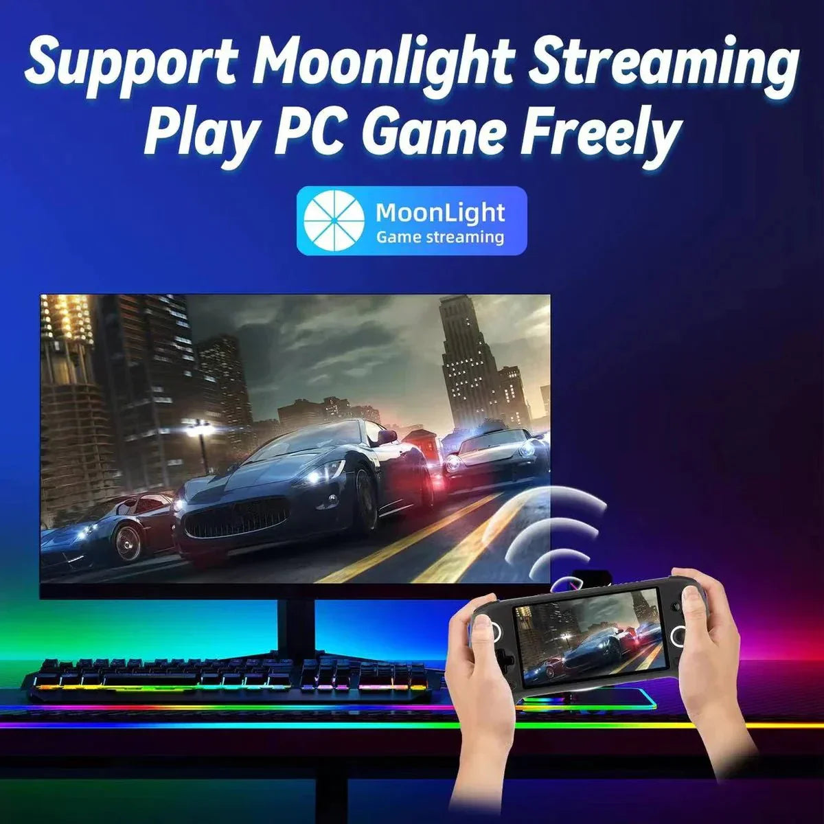 Anbernic RG556 Android 13 AMOLED Retro Handheld Game Console 5.48-Inch 1080p Hall Joystick Active Cooling HDMI 8GB RAM 30+ Emulators PS2 GameCube Upgraded Gaming Gift