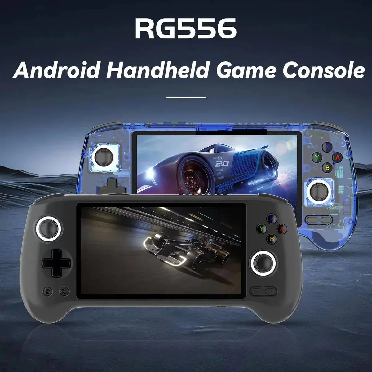 Anbernic RG556 Android 13 AMOLED Retro Handheld Game Console 5.48-Inch 1080p Hall Joystick Active Cooling HDMI 8GB RAM 30+ Emulators PS2 GameCube Upgraded Gaming Gift