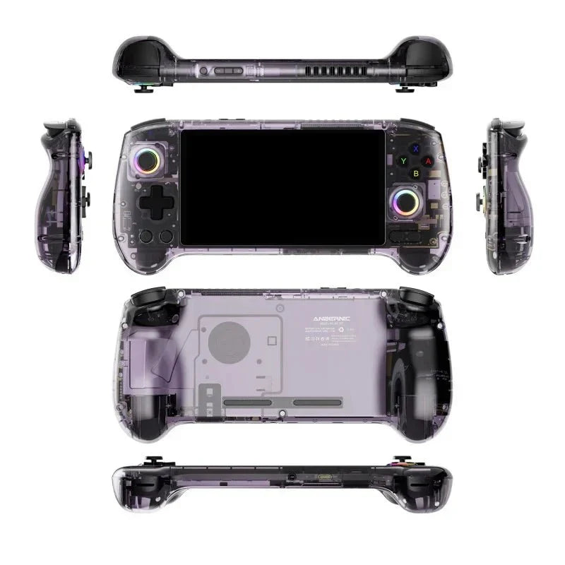 Anbernic RG557 Android 14 AMOLED Retro Handheld Game Console 5.48-Inch 1080p Dimensity 8300 12GB RAM 256GB WiFi 6E 5500mAh Hall Effect Triggers RGB Joystick Gaming Gift for Home Ambiance & Task Lighting