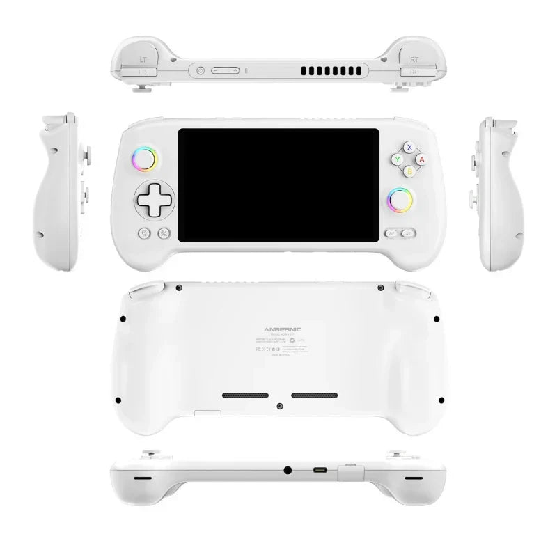 Anbernic RG557 Android 14 AMOLED Retro Handheld Game Console 5.48-Inch 1080p Dimensity 8300 12GB RAM 256GB WiFi 6E 5500mAh Hall Effect Triggers RGB Joystick Gaming Gift for Home Ambiance & Task Lighting