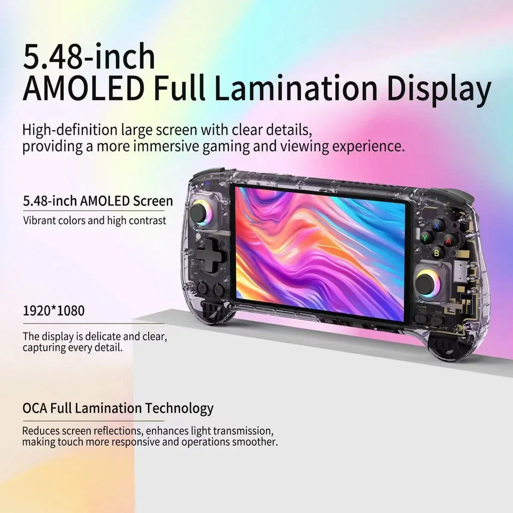 Anbernic RG557 Android 14 AMOLED Retro Handheld Game Console 5.48-Inch 1080p Dimensity 8300 12GB RAM 256GB WiFi 6E 5500mAh Hall Effect Triggers RGB Joystick - product image 6
