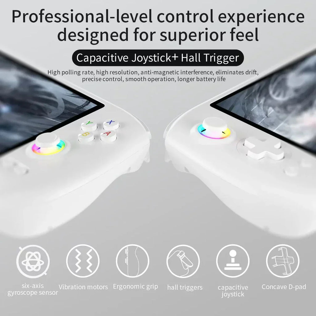 Anbernic RG557 Android 14 AMOLED Retro Handheld Game Console 5.48-Inch 1080p Dimensity 8300 12GB RAM 256GB WiFi 6E 5500mAh Hall Effect Triggers RGB Joystick - product image 9