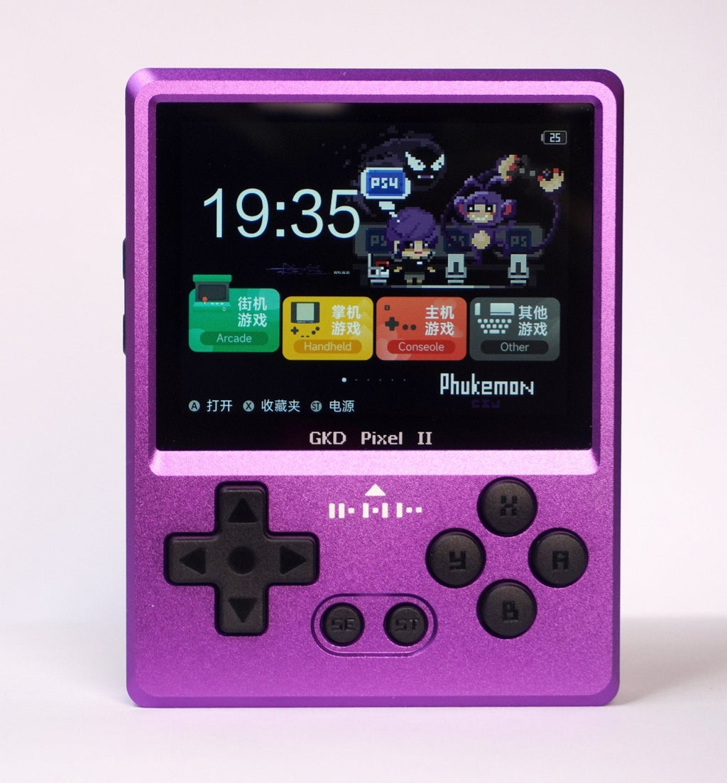 GKD Pixel 2 CNC Aluminum Retro Handheld Game Console 2.4-Inch IPS Full-Lamination OTG Vibration Feedback 64GB Preloaded Games Upgraded Metal Pocket Gaming Gift