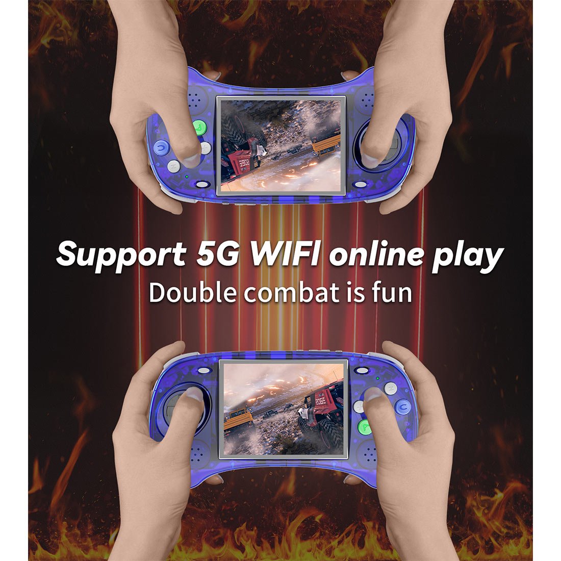 Anbernic RG ARC-S Arcade Six-Key Retro Handheld Game Console Linux 4" IPS HDMI 20+ Emulators Fighting Games 3500mAh Travel-friendly Emulator for Street Fighter Metal Slug Beat-Em-Up Fans 2 Colors
