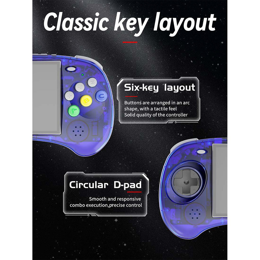Anbernic RG ARC-S Arcade Six-Key Retro Handheld Game Console Linux 4" IPS HDMI 20+ Emulators Fighting Games 3500mAh Travel-friendly Emulator for Street Fighter Metal Slug Beat-Em-Up Fans 2 Colors