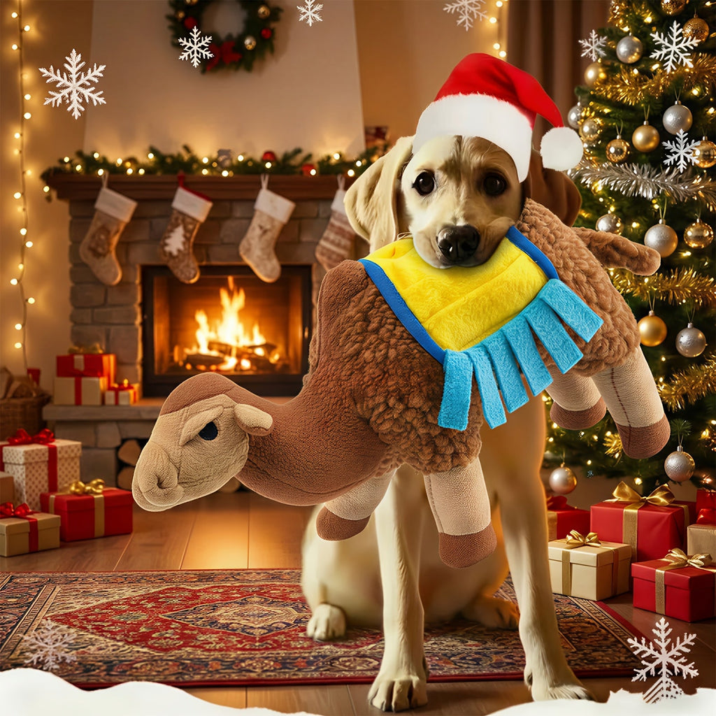 Squeaky Plush Dog Toy – Durable Camel Design Chew Toy for Aggressive Chewers, Washable Calming Interactive Plush Toy for Small Medium Large Dogs & Cats - product image