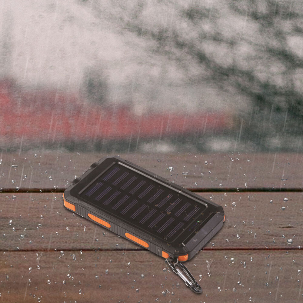Solar Power Bank 10000mAh Waterproof Travel-friendly Charger with LED Light - product image 5