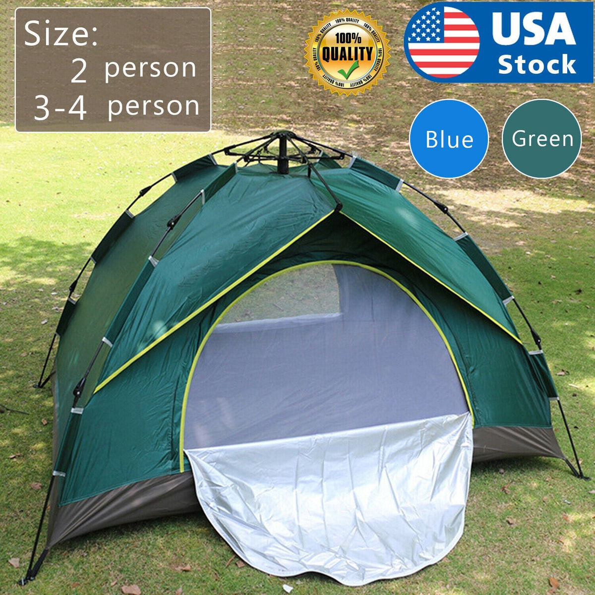Instant Waterproof Backpacking Tent 2-4 Person – Pop-Up Camping Tent - product image 14