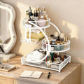 3-Tier Metal Makeup Organizer with Round Baskets Anti-Rust Vanity Storage Rack with Tissue Holder Space Saving Cosmetic Organizer Gift for Women - product image 12
