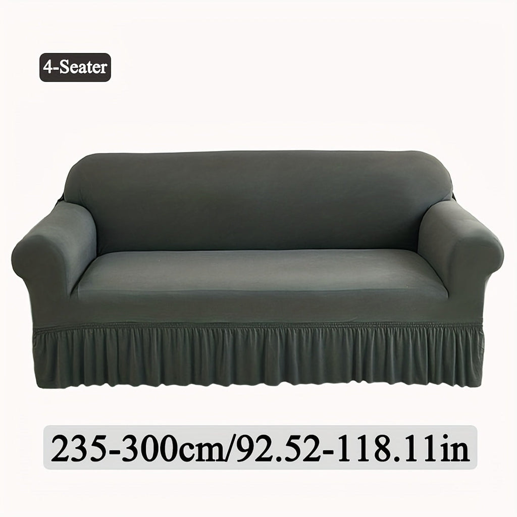 Stretch Sofa Slipcover Lightweight Breathable Elastic Full Cover Skirted Design Anti-Slip Soft Cool Comfort Machine Washable for 3 4 Seater Living Room Furniture Protector - product image 22