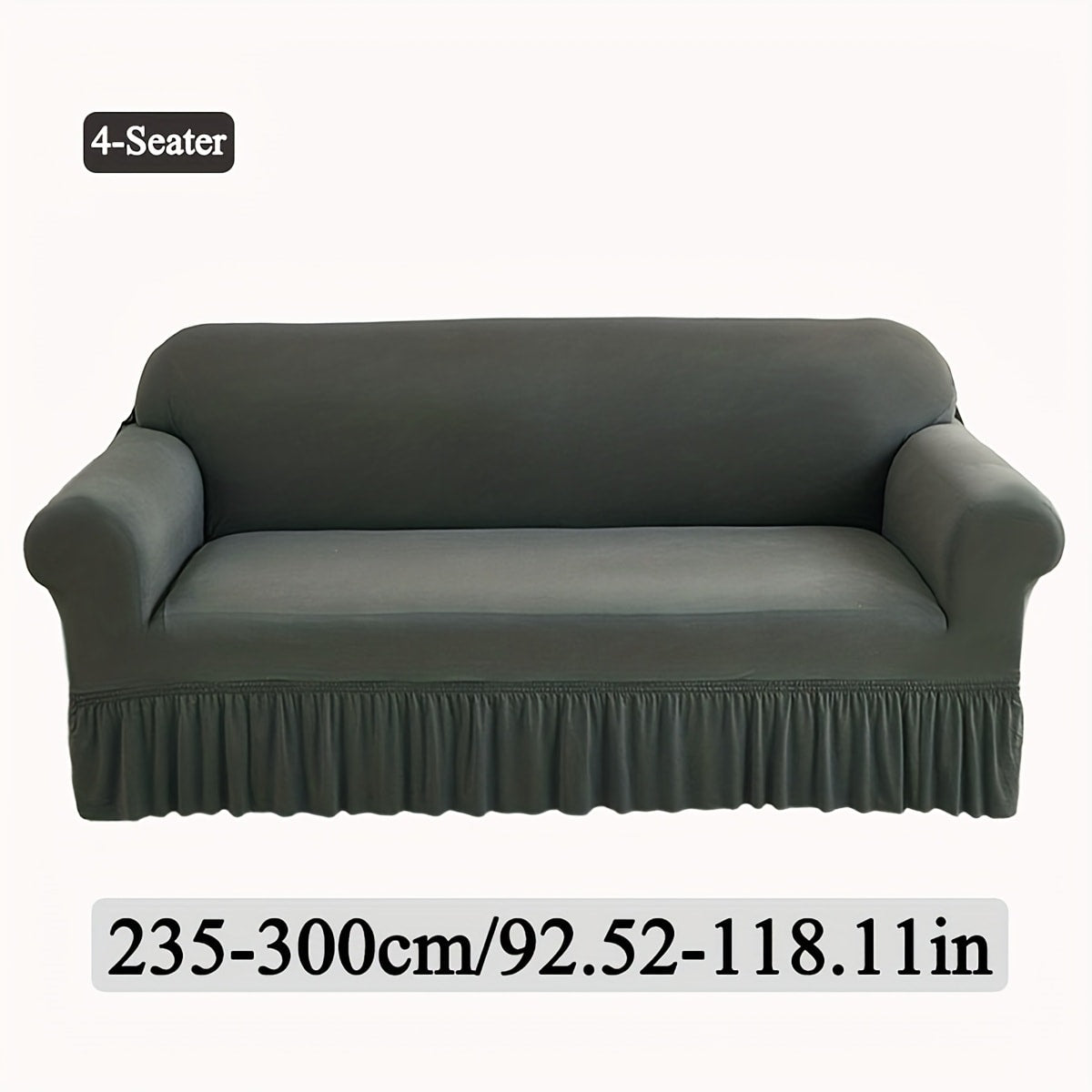 Stretch Sofa Slipcover Lightweight Breathable Elastic Full Cover Skirted Design Anti-Slip Soft Cool Comfort Machine Washable for 3 4 Seater Living Room Furniture Protector - product image 22