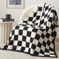 Jacquard Knit Checkered Blanket – Soft Cozy Fluffy Plaid Throw for Couch, Bed & Sofa, All Seasons, 4 Colors, Throw to King Size - product image 15