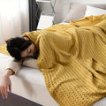 Cotton Waffle Blanket – Pure Cotton Multilayer Summer Cooling Quilt, Jacquard Knit, Machine Washable, Air Conditioning Blanket - product image 18