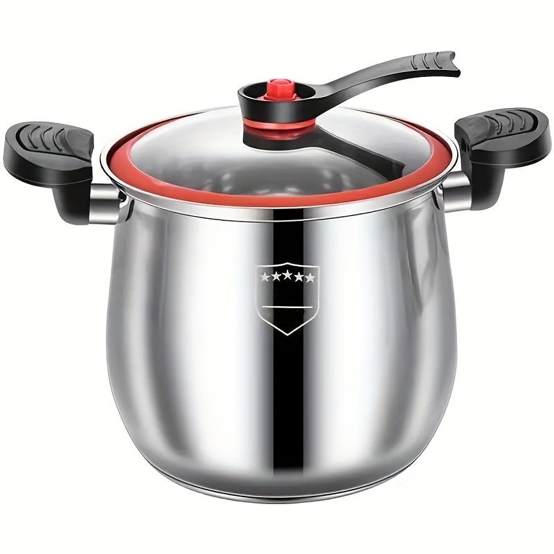 Stainless Steel Quick Cooking Pot with Lid Large Capacity – Food-Grade Non-Stick Scratch-Resistant Saucepan | Induction & Gas Stove Compatible Stew Soup Pot Even Heating Kitchen Co - product image 13