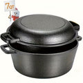 Cast Iron Dutch Oven Set 5.1QT & 7QT with Skillet Lid – Pre-Seasoned 2-in-1 Cookware for Stovetop, Induction, Oven, Campfire & BBQ, Sourdough Bread Baking, Frying, Camping - product image 23