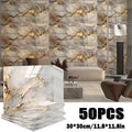 Self-Adhesive Marble Tile Stickers 11.8x11.8in Peel and Stick Wall Tiles for Bathroom Kitchen Backsplash – Waterproof 3D Glossy Imitation Marble Wall Panel, Easy to Install, 50 or  - product image 35