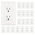 15 Amp Tamper Resistant Wall Outlet 20 Pack with Decorator Wall Plates Included Standard Electrical Receptacle 125V White Duplex Outlet for Home Office Kitchen - product image 7