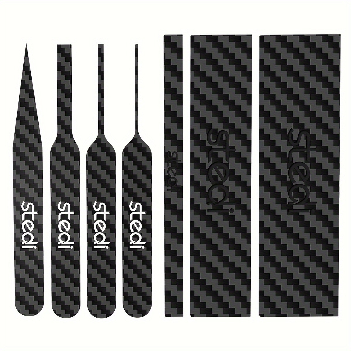 Carbon Fiber Sanding Sticks Set of 7, Hobby Model Sanding Tools with 4 Detail Polishing Boards, 3 Sizes 3"x0.6" 3"x0.4" 3"x0.2" for Scale Models Miniatures Gunpla - product image 8