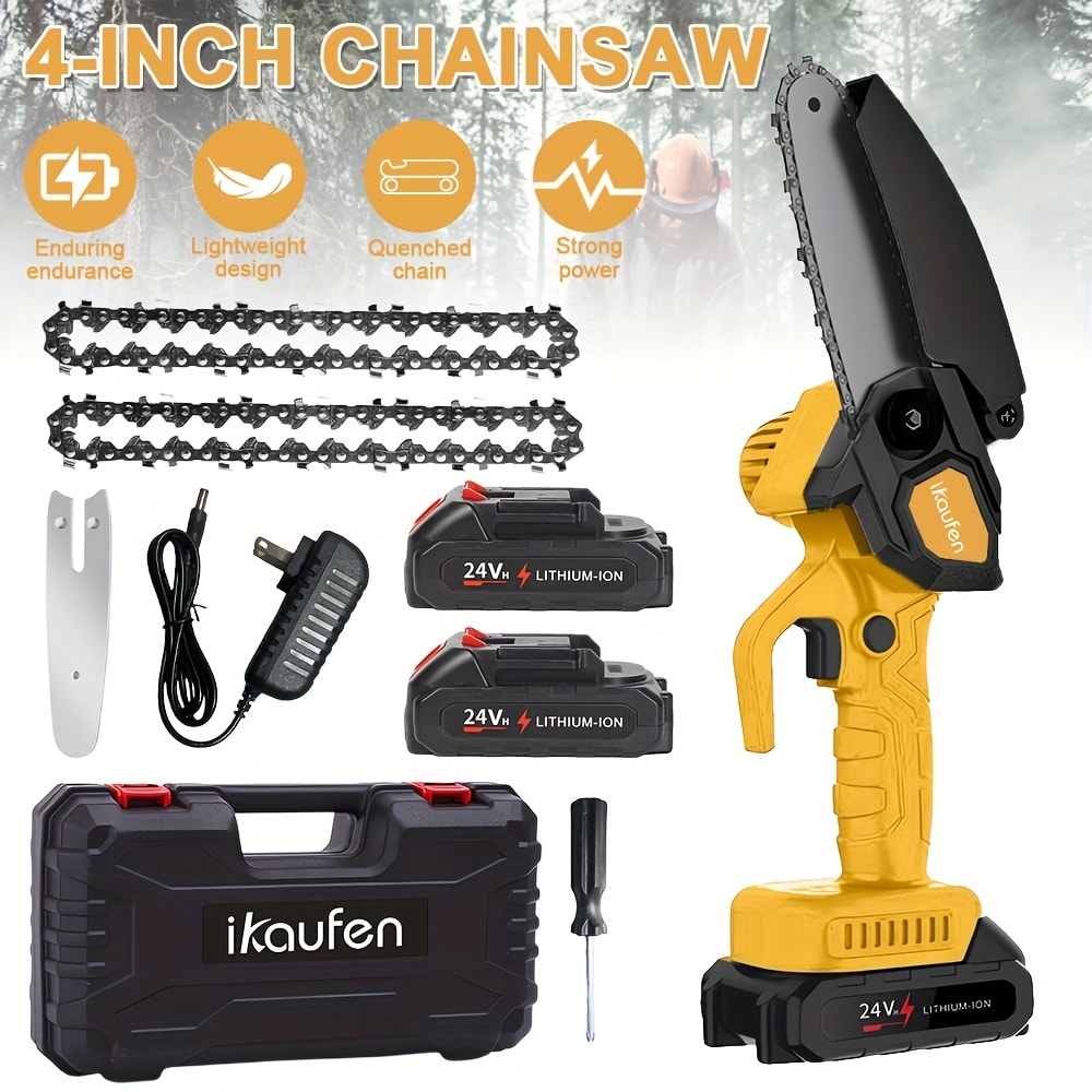 Electric Chainsaw 4 Inch Portable for Makita 21V Battery | 19.2FT/S High Speed Auto Oiler Handheld Saw with 2 Batteries | Lightweight Tree Branch Trimming Tool - product image 17